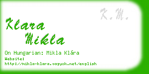 klara mikla business card